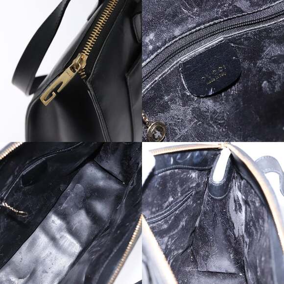 GUCCI Shoulder Bag Leather Black Gold 002 1998 002 1998 - Picture 11 of 12